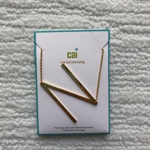 Large Letter “N” Gold Necklace-NWT